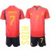 Maillot de foot Espagne Alvaro Morata #7 Domicile vêtements enfant Monde 2022 Manches Courtes (+ pantalon court)